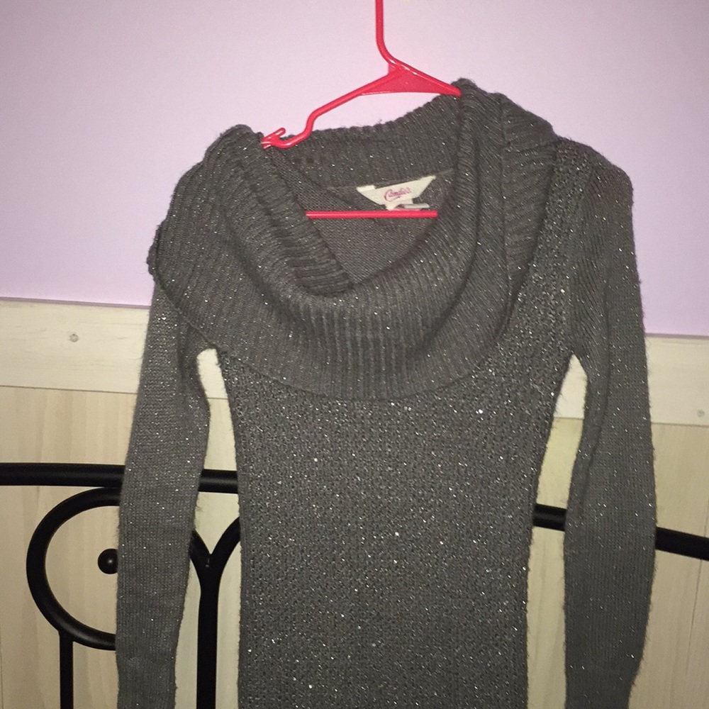 Long gray sweater